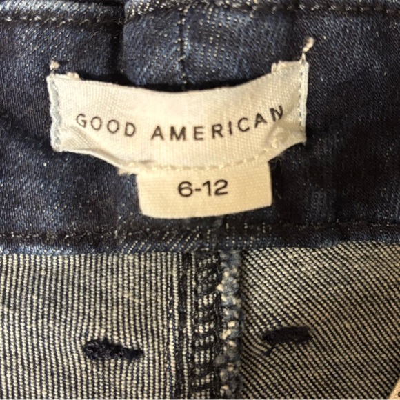 Good American Jeans Always Fits Size 6-12 Dark Blue Tapered Leg High Waist - Picture 4 of 11